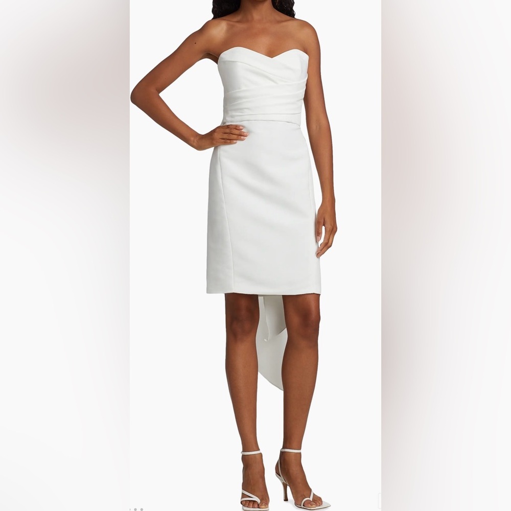 Amsale Strapless White Dress